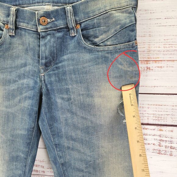 Diesel Jeans Womens 27 X 30 Blue Getlegg Slim Skinny Low Rise Distressed Denim - Picture 4 of 16